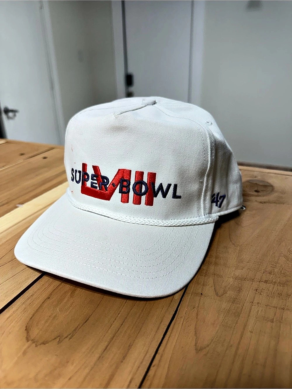 47 Super Bowl LVIII '47 Hitch Adjustable Hat White Hat